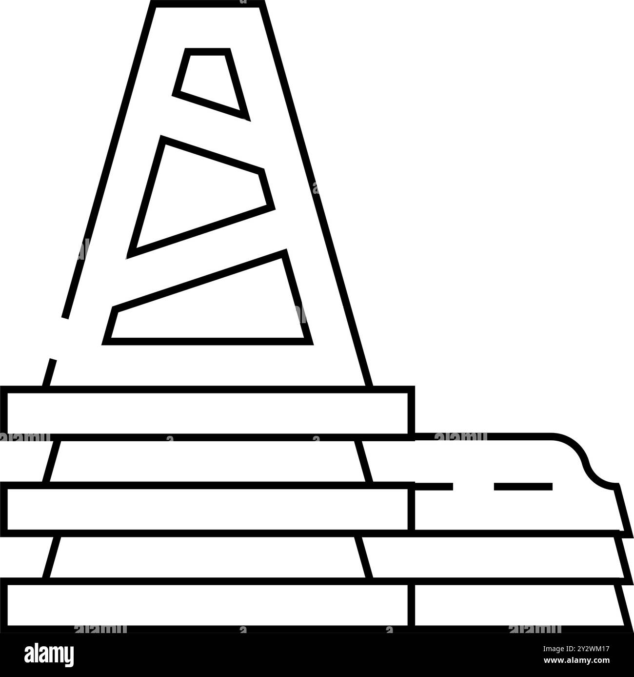 chip per l'illustrazione vettoriale dell'icona della linea di addestramento Illustrazione Vettoriale