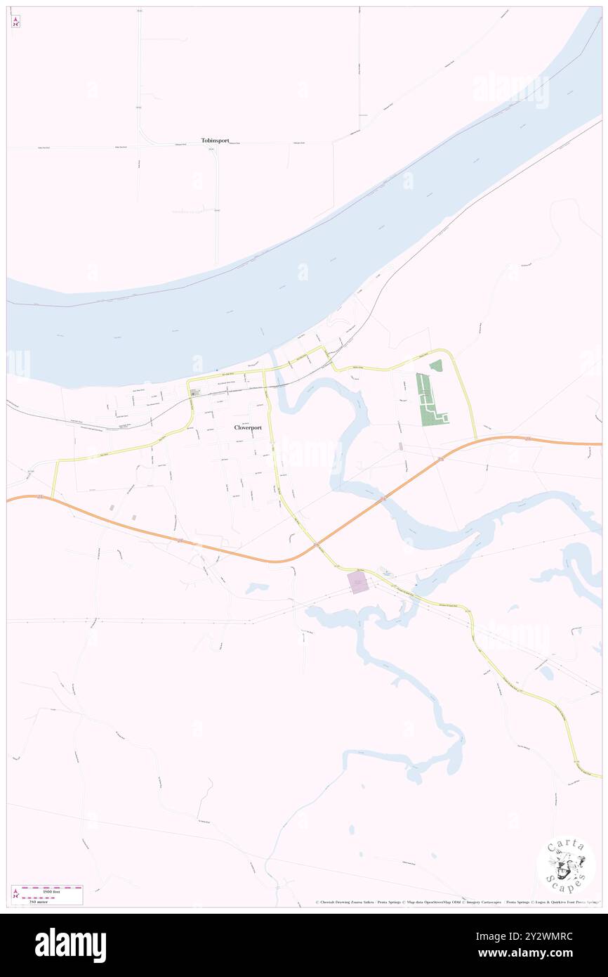 Cloverport, Breckinridge County, Stati Uniti, Kentucky, N 37 50' 0'', S 86 37' 57''', MAP, Cartascapes Map pubblicata nel 2024. Esplora Cartascapes, una mappa che rivela i diversi paesaggi, culture ed ecosistemi della Terra. Viaggia attraverso il tempo e lo spazio, scoprendo l'interconnessione del passato, del presente e del futuro del nostro pianeta. Foto Stock