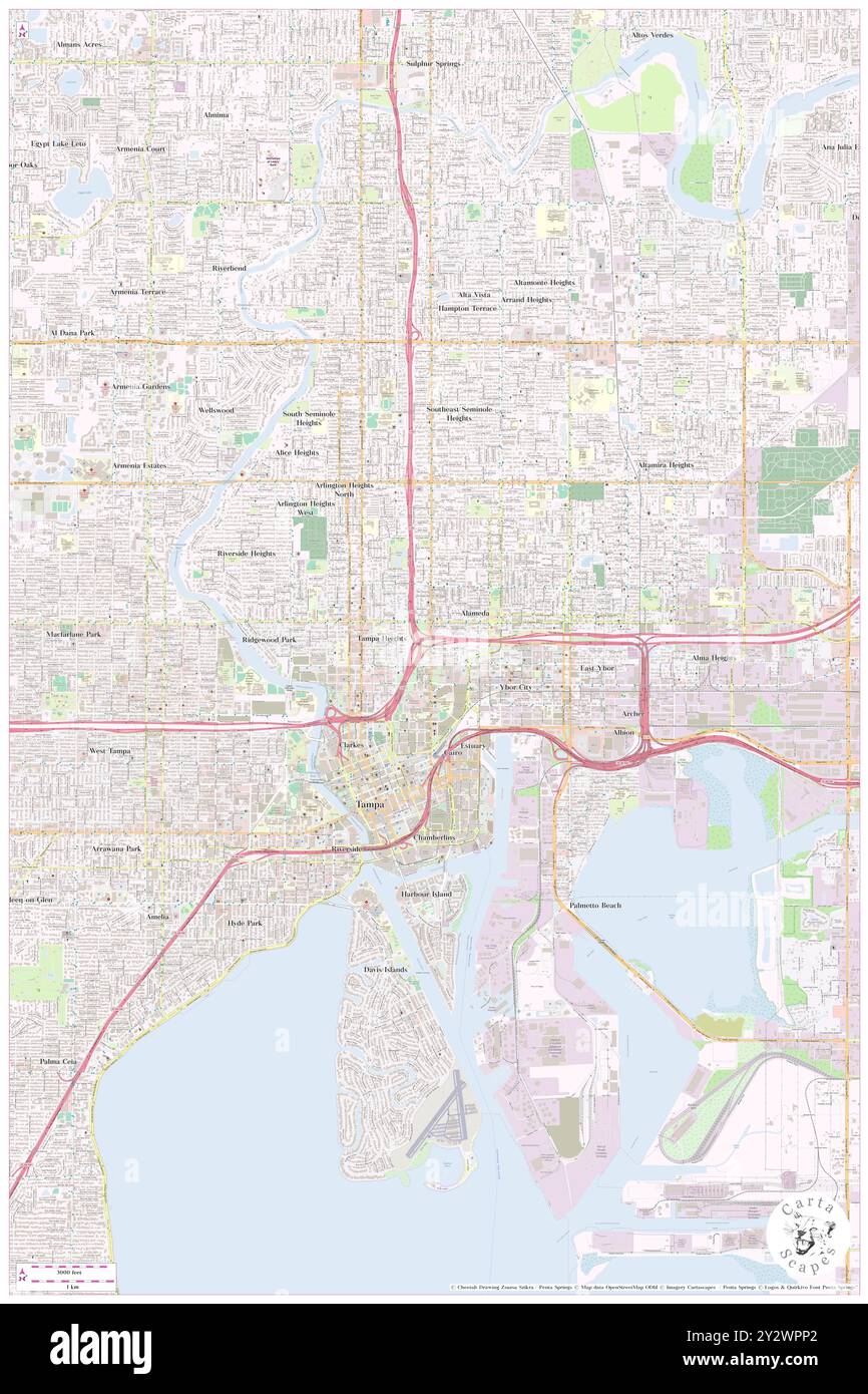 Deutsch Amerikanischer, Hillsborough County, Stati Uniti, Florida, N 27 57' 49'', S 82 27' 2'', MAP, Cartascapes Map pubblicata nel 2024. Esplora Cartascapes, una mappa che rivela i diversi paesaggi, culture ed ecosistemi della Terra. Viaggia attraverso il tempo e lo spazio, scoprendo l'interconnessione del passato, del presente e del futuro del nostro pianeta. Foto Stock