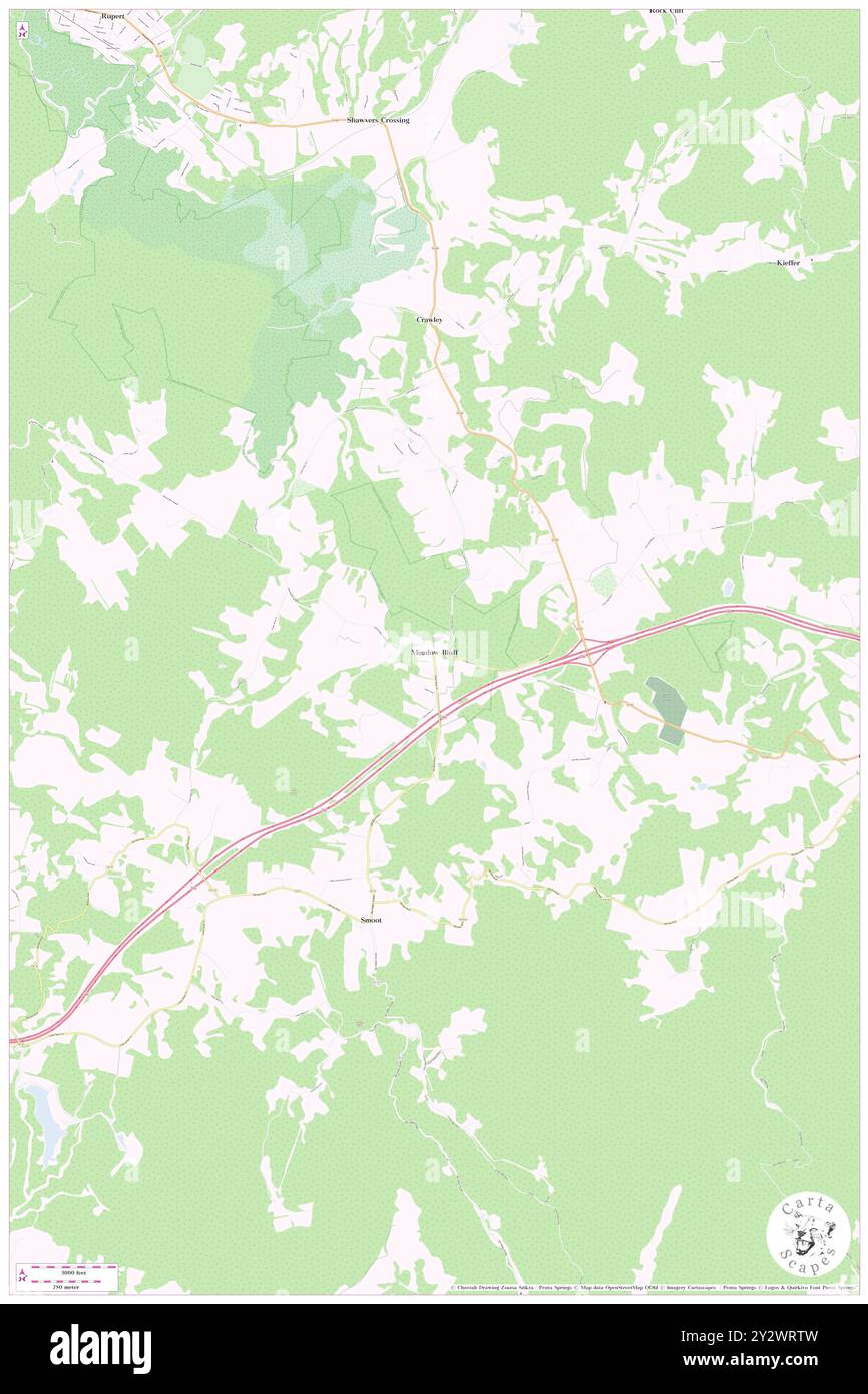 Meadow Bluff, Greenbrier County, Stati Uniti, Virginia Occidentale, N 37 54' 13'', S 80 39' 5'', MAP, Cartascapes Map pubblicata nel 2024. Esplora Cartascapes, una mappa che rivela i diversi paesaggi, culture ed ecosistemi della Terra. Viaggia attraverso il tempo e lo spazio, scoprendo l'interconnessione del passato, del presente e del futuro del nostro pianeta. Foto Stock