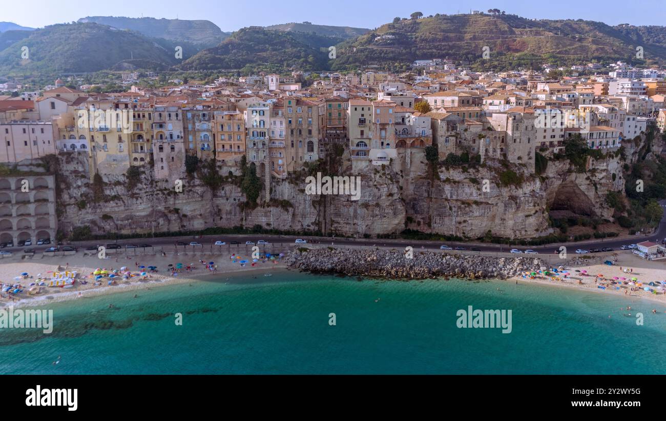 Villaggio colorato di tropea in Calabria Italia Foto Stock