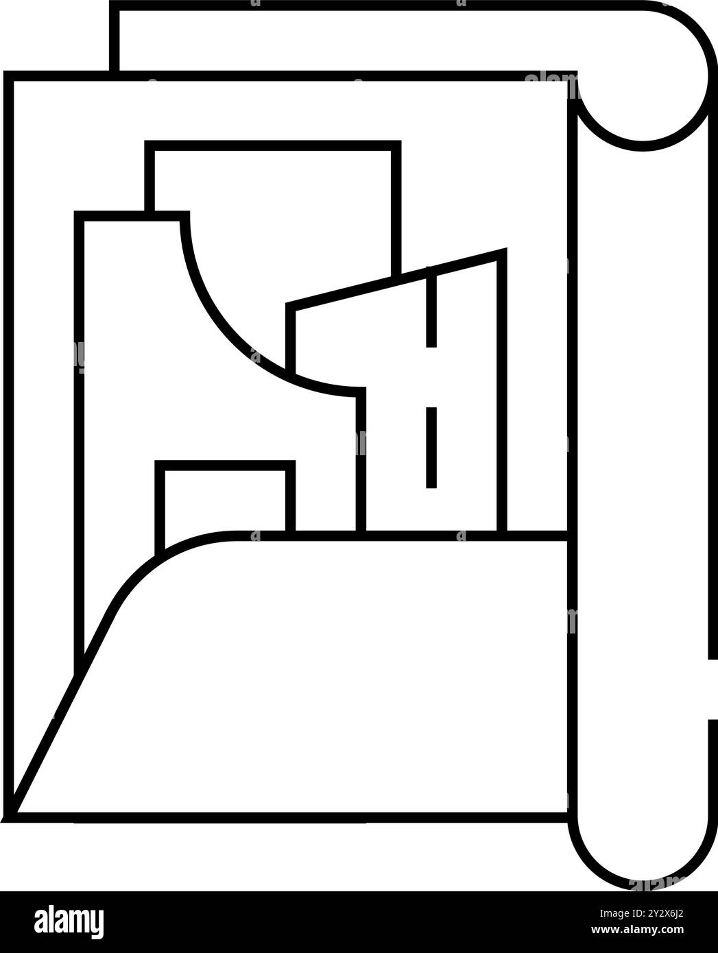 illustrazione vettoriale dell'icona della linea della cartella di set di motivi Illustrazione Vettoriale