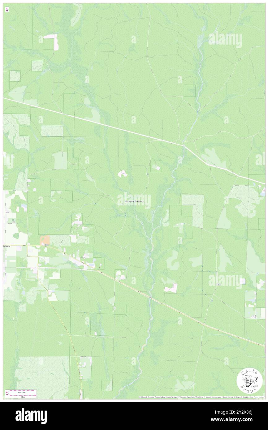 Simmons Crossing, Santa Rosa County, Stati Uniti, Stati Uniti, Florida, N 30 54' 50'', S 86 57' 51'', MAP, Cartascapes Map pubblicata nel 2024. Esplora Cartascapes, una mappa che rivela i diversi paesaggi, culture ed ecosistemi della Terra. Viaggia attraverso il tempo e lo spazio, scoprendo l'interconnessione del passato, del presente e del futuro del nostro pianeta. Foto Stock