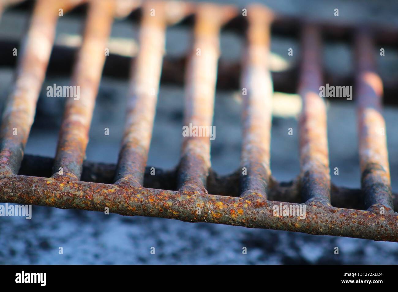 griglia per barbecue da vicino Foto Stock