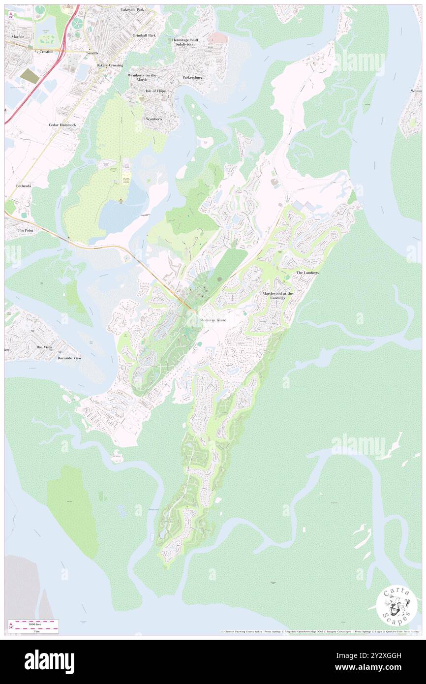 Skidaway Island, Chatham County, Stati Uniti, Georgia, N 31 56' 5'', S 81 2' 49'', MAP, Cartascapes Map pubblicata nel 2024. Esplora Cartascapes, una mappa che rivela i diversi paesaggi, culture ed ecosistemi della Terra. Viaggia attraverso il tempo e lo spazio, scoprendo l'interconnessione del passato, del presente e del futuro del nostro pianeta. Foto Stock