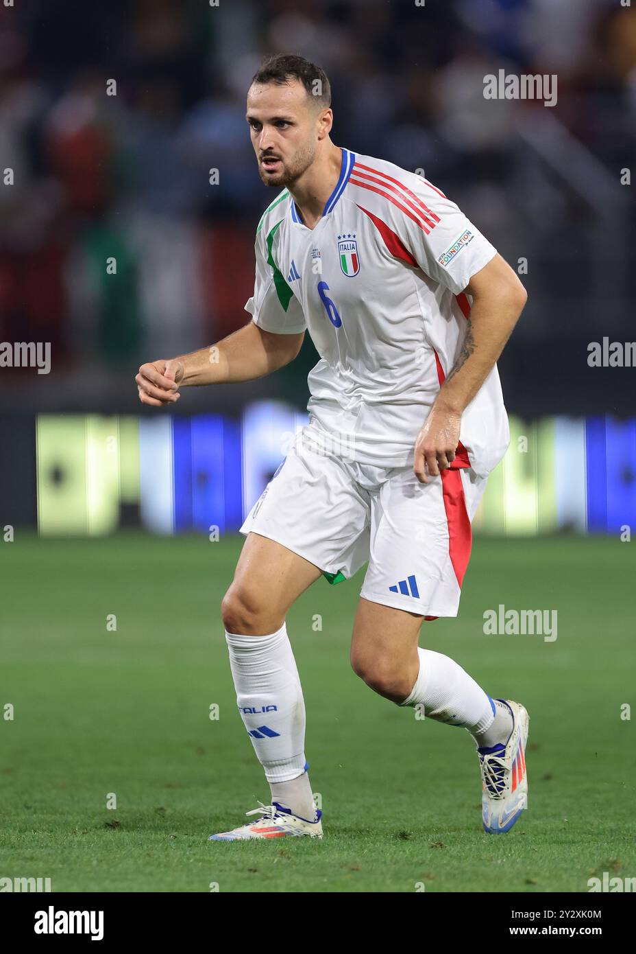 Budapest, Ungheria. 9 settembre 2024. Federico gatti durante la partita di UEFA Nations League alla Bozsik Arena di Budapest. Il credito per immagini dovrebbe essere: Jonathan Moscrop/Sportimage Credit: Sportimage Ltd/Alamy Live News Foto Stock