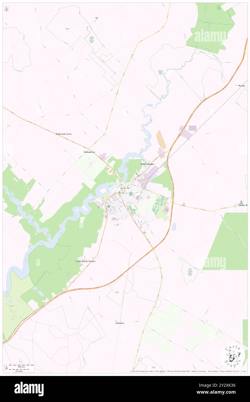 Snow Hill, Worcester County, Stati Uniti, Maryland, N 38 10' 37'', S 75 23' 33'', MAP, Cartascapes Map pubblicata nel 2024. Esplora Cartascapes, una mappa che rivela i diversi paesaggi, culture ed ecosistemi della Terra. Viaggia attraverso il tempo e lo spazio, scoprendo l'interconnessione del passato, del presente e del futuro del nostro pianeta. Foto Stock