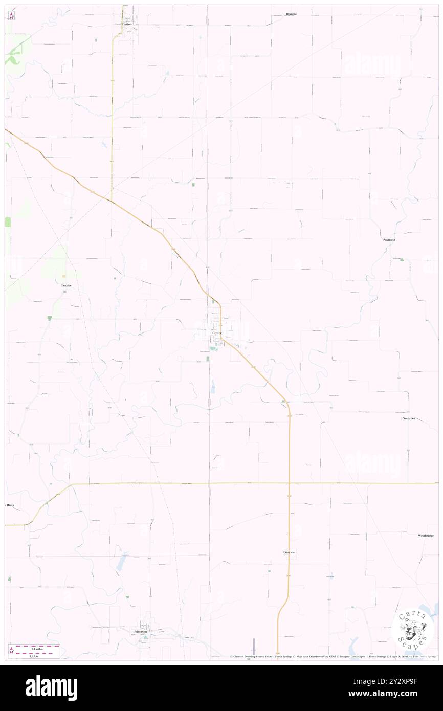 Gower, contea di Clinton, Stati Uniti, Stati Uniti, Missouri, N 39 36' 38'', S 94 35' 57'', MAP, Cartascapes Map pubblicata nel 2024. Esplora Cartascapes, una mappa che rivela i diversi paesaggi, culture ed ecosistemi della Terra. Viaggia attraverso il tempo e lo spazio, scoprendo l'interconnessione del passato, del presente e del futuro del nostro pianeta. Foto Stock