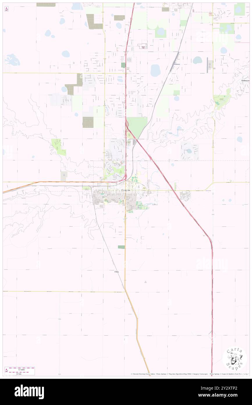 Canyon, Randall County, Stati Uniti, Stati Uniti, Texas, N 34 58' 49'', S 101 55' 7'', MAP, Cartascapes Map pubblicata nel 2024. Esplora Cartascapes, una mappa che rivela i diversi paesaggi, culture ed ecosistemi della Terra. Viaggia attraverso il tempo e lo spazio, scoprendo l'interconnessione del passato, del presente e del futuro del nostro pianeta. Foto Stock