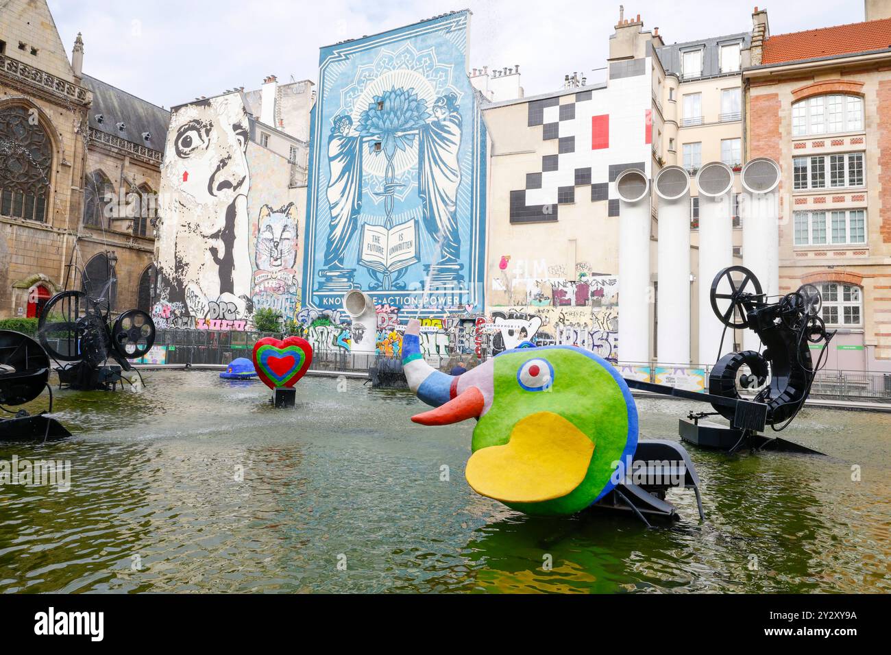 LA FONTANA STRAVINSKY DI PARIGI Foto Stock