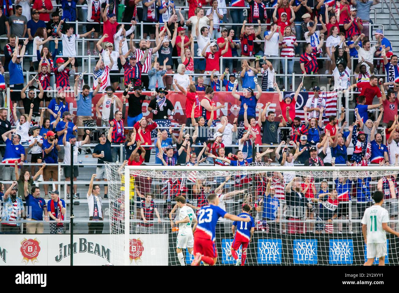 Cincinnati, Ohio, USA, 10 settembre 2024. La USMNT gioca contro la nuova Zelanda in un'amichevole internazionale al TQL Stadium di Cincinnati, Ohio. Crediti: Kindell Buchanan/Alamy Live News Foto Stock