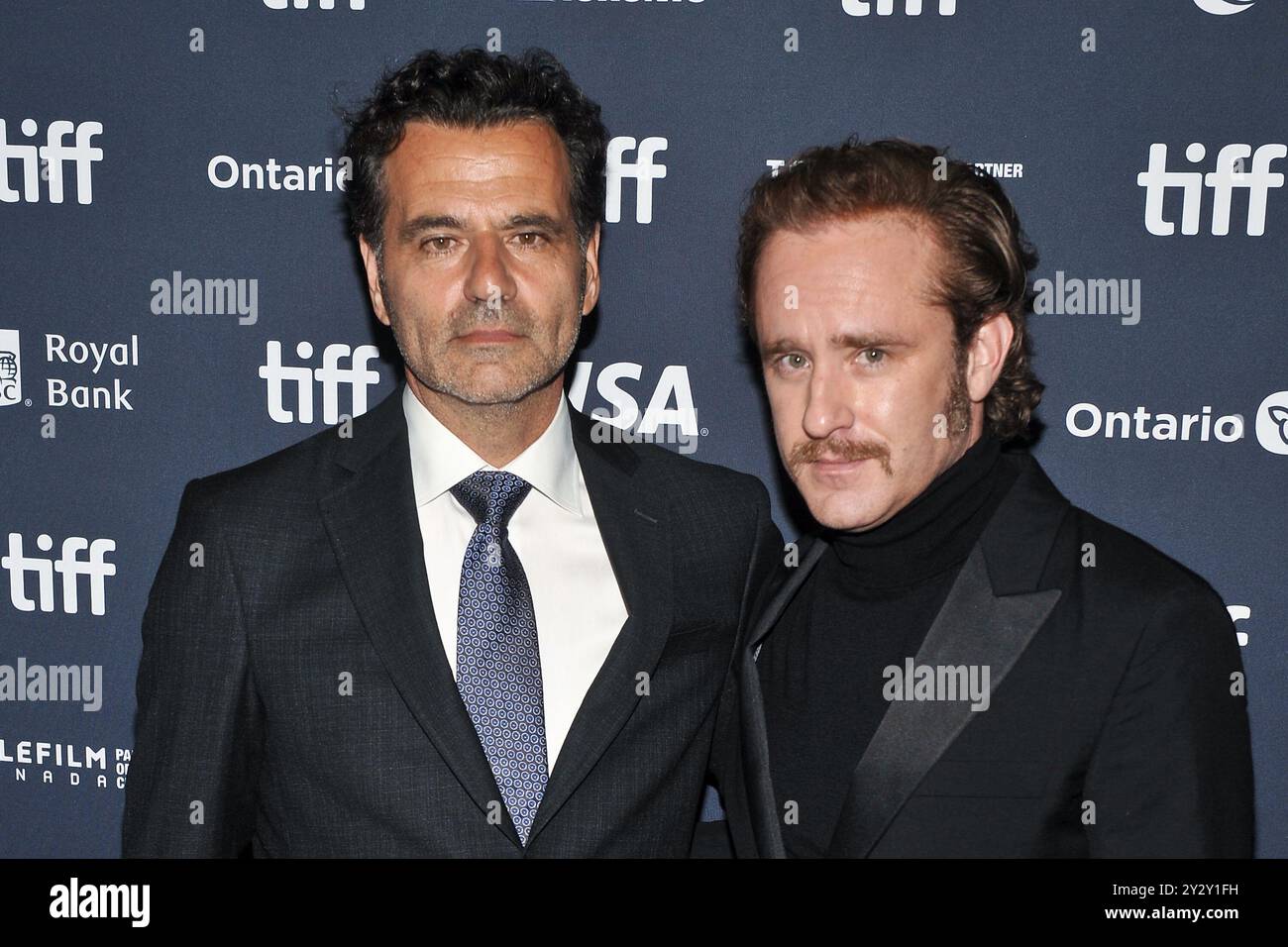 6 settembre 2024 - Toronto, Ontario Canada - Jason Buxton, Ben Foster. "Sharp Corner" è stata presentata in anteprima durante il Toronto International Film Festival 2024 al TIFF Lightbox. (Immagine di credito: © Brent Perniac/AdMedia tramite ZUMA Press Wire) SOLO PER USO EDITORIALE! Non per USO commerciale! Foto Stock