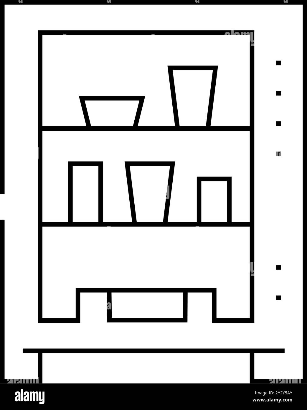 icona della linea del distributore automatico, riga dell'illustrazione vettoriale Illustrazione Vettoriale