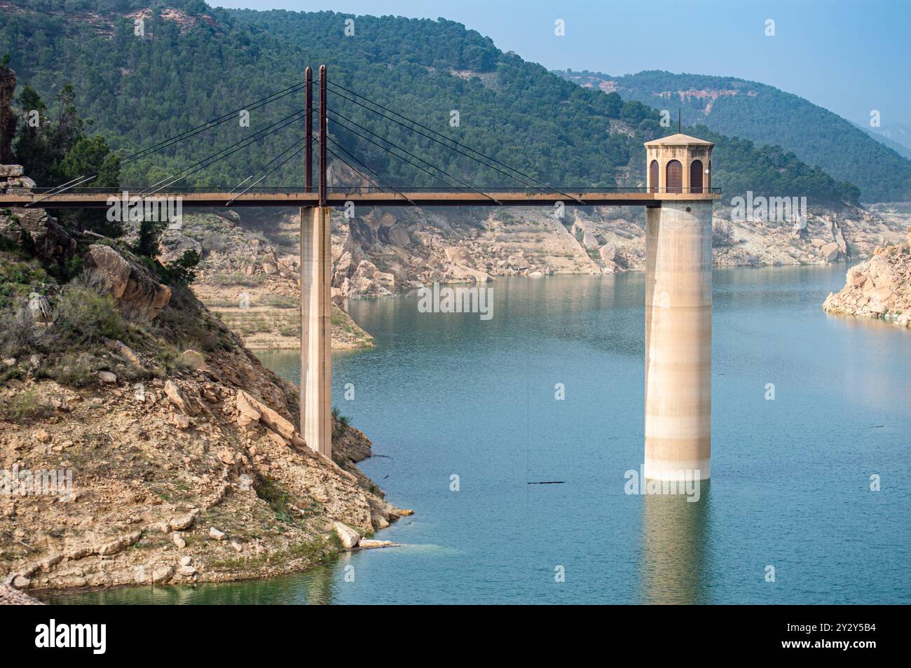 La diga Francisco Abellan situata sul fiume Fardes, Granada, Spagna Foto Stock