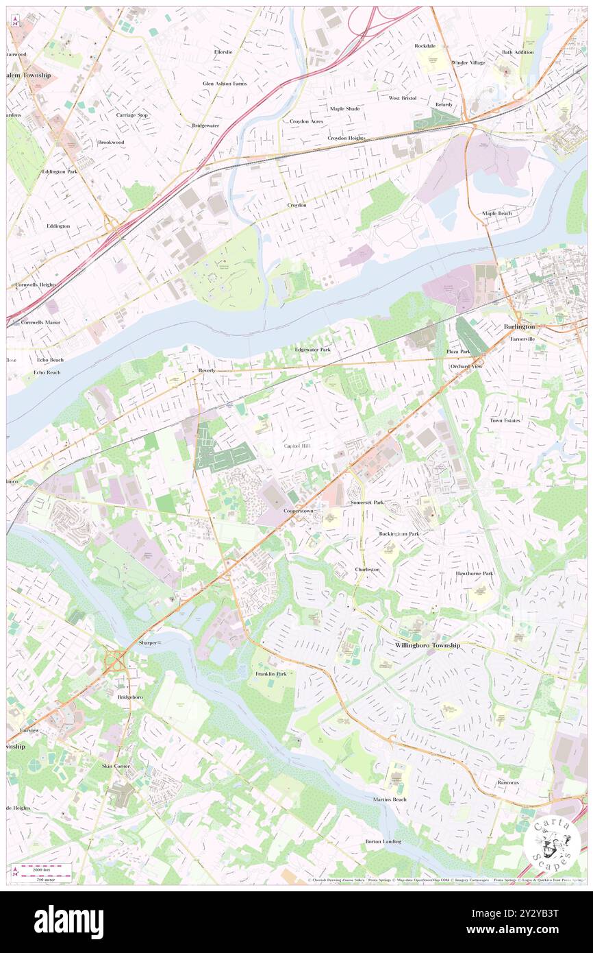 Capitol Hill, Burlington County, Stati Uniti, Stati Uniti, New Jersey, N 40 3' 19'', S 74 54' 12'', MAP, Cartascapes Map pubblicata nel 2024. Esplora Cartascapes, una mappa che rivela i diversi paesaggi, culture ed ecosistemi della Terra. Viaggia attraverso il tempo e lo spazio, scoprendo l'interconnessione del passato, del presente e del futuro del nostro pianeta. Foto Stock