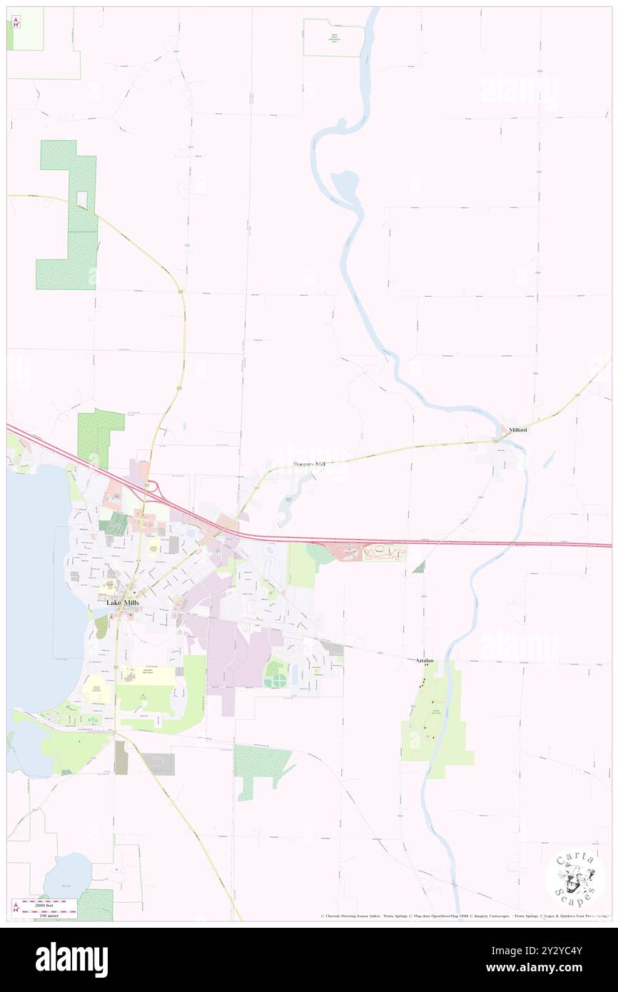 Hoopers Mill, Jefferson County, Stati Uniti, Wisconsin, N 43 5' 48'', S 88 52' 53'', MAP, Cartascapes Map pubblicata nel 2024. Esplora Cartascapes, una mappa che rivela i diversi paesaggi, culture ed ecosistemi della Terra. Viaggia attraverso il tempo e lo spazio, scoprendo l'interconnessione del passato, del presente e del futuro del nostro pianeta. Foto Stock