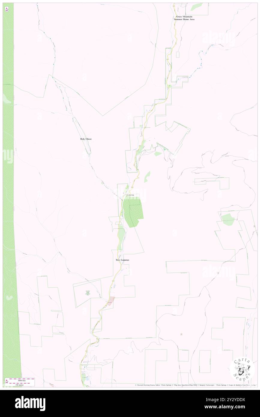 Tererro, Contea di San Miguel, Stati Uniti, New Mexico, N 35 44' 31'', S 105 40' 30'', MAP, Cartascapes Map pubblicata nel 2024. Esplora Cartascapes, una mappa che rivela i diversi paesaggi, culture ed ecosistemi della Terra. Viaggia attraverso il tempo e lo spazio, scoprendo l'interconnessione del passato, del presente e del futuro del nostro pianeta. Foto Stock