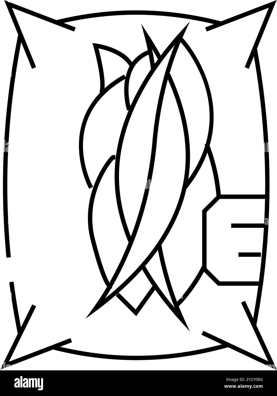 pezzi di mango essiccati icona linea sacchetto illustrazione vettoriale Illustrazione Vettoriale