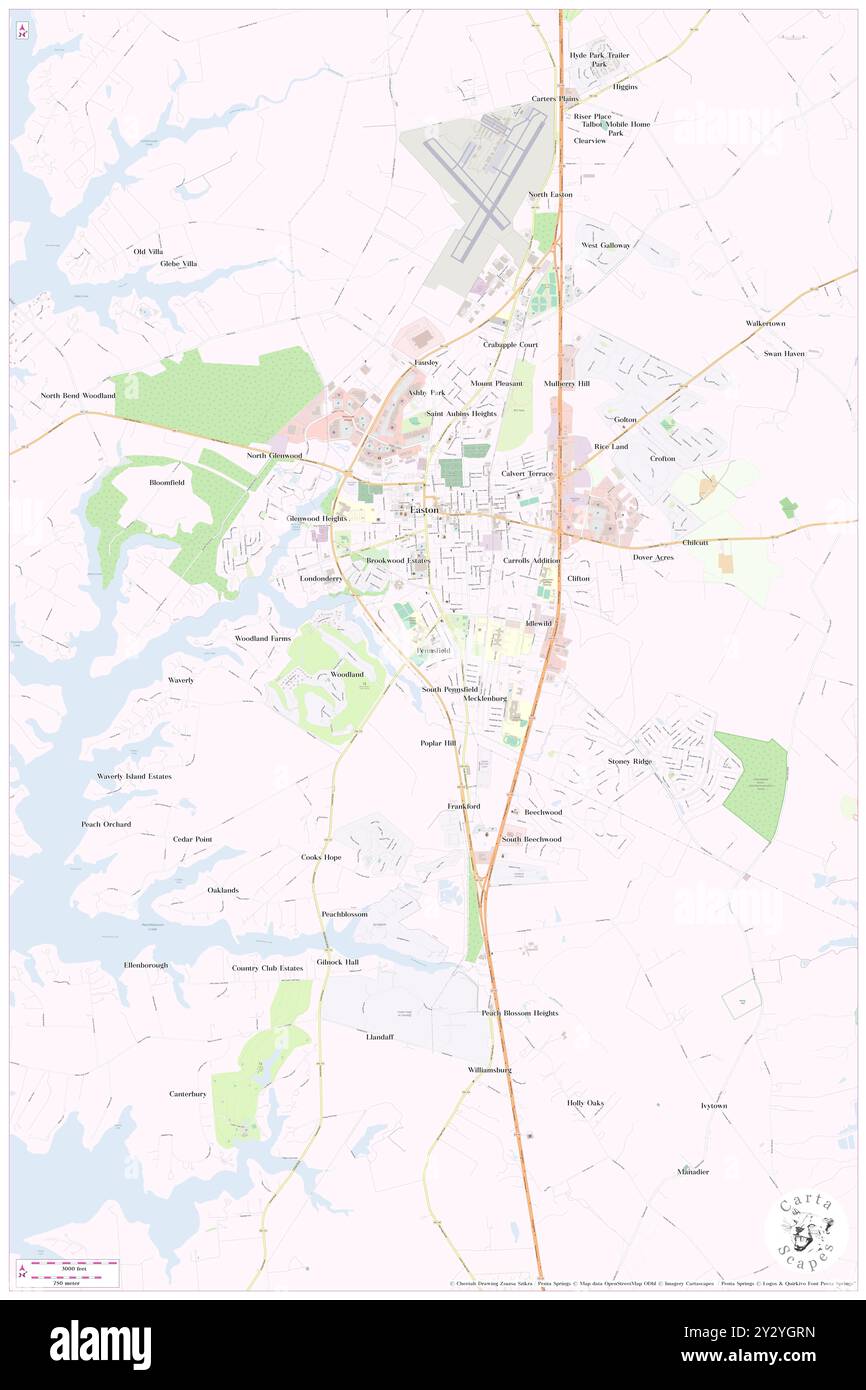 Pennsfield, Talbot County, Stati Uniti, Maryland, N 38 45' 41'', S 76 4' 30'', MAP, Cartascapes Map pubblicata nel 2024. Esplora Cartascapes, una mappa che rivela i diversi paesaggi, culture ed ecosistemi della Terra. Viaggia attraverso il tempo e lo spazio, scoprendo l'interconnessione del passato, del presente e del futuro del nostro pianeta. Foto Stock