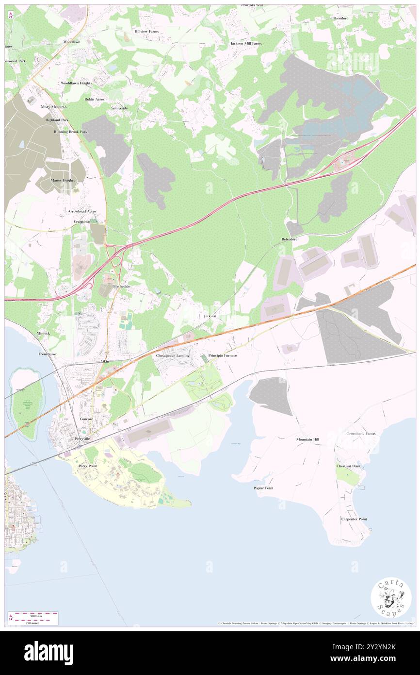 Jackson, Cecil County, Stati Uniti, Stati Uniti, Maryland, N 39 34' 57'', S 76 2' 30'', MAP, Cartascapes Map pubblicata nel 2024. Esplora Cartascapes, una mappa che rivela i diversi paesaggi, culture ed ecosistemi della Terra. Viaggia attraverso il tempo e lo spazio, scoprendo l'interconnessione del passato, del presente e del futuro del nostro pianeta. Foto Stock