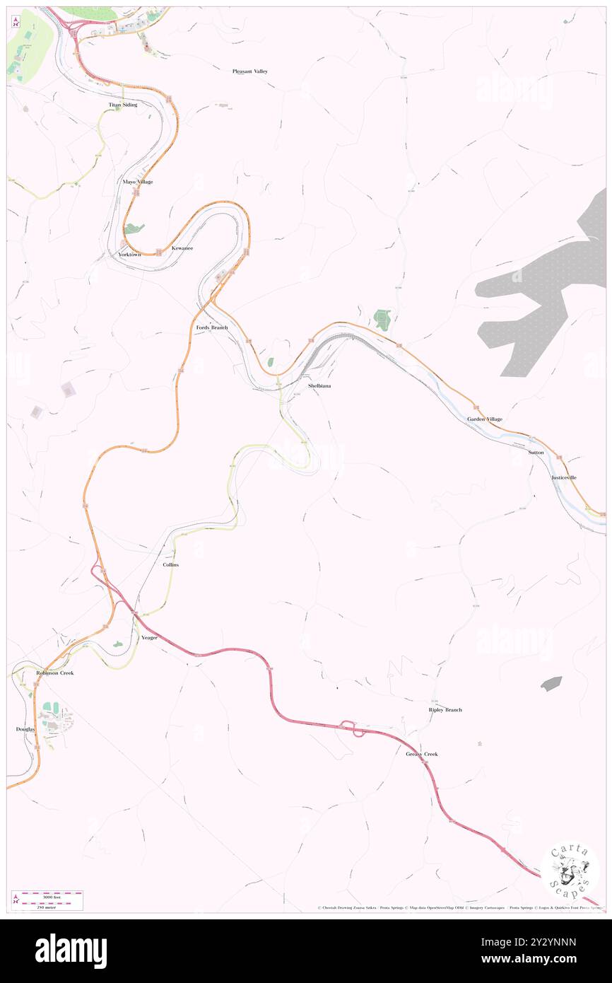 Lake Helen Residence (località storica), Pike County, Stati Uniti, Stati Uniti, Kentucky, N 37 24' 55'', S 82 29' 42'', MAP, Cartascapes Map pubblicata nel 2024. Esplora Cartascapes, una mappa che rivela i diversi paesaggi, culture ed ecosistemi della Terra. Viaggia attraverso il tempo e lo spazio, scoprendo l'interconnessione del passato, del presente e del futuro del nostro pianeta. Foto Stock