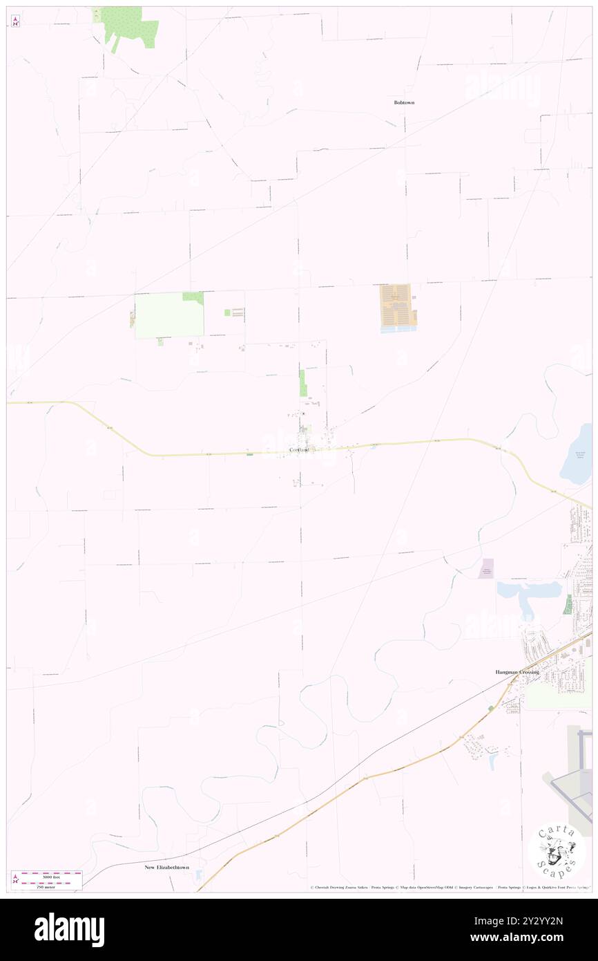 Cortland, Jackson County, Stati Uniti, Stati Uniti, Indiana, N 38 58' 23'', S 85 57' 50'', mappa, Cartascapes Map pubblicata nel 2024. Esplora Cartascapes, una mappa che rivela i diversi paesaggi, culture ed ecosistemi della Terra. Viaggia attraverso il tempo e lo spazio, scoprendo l'interconnessione del passato, del presente e del futuro del nostro pianeta. Foto Stock