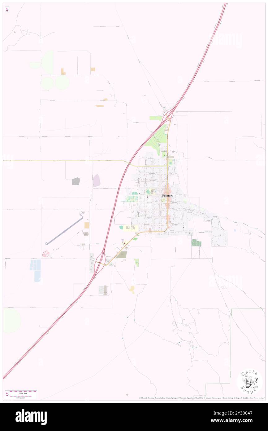 Fillmore, contea di Millard, Stati Uniti, Stati Uniti, Utah, N 38 58' 7'', S 112 19' 24''', MAP, Cartascapes Map pubblicata nel 2024. Esplora Cartascapes, una mappa che rivela i diversi paesaggi, culture ed ecosistemi della Terra. Viaggia attraverso il tempo e lo spazio, scoprendo l'interconnessione del passato, del presente e del futuro del nostro pianeta. Foto Stock