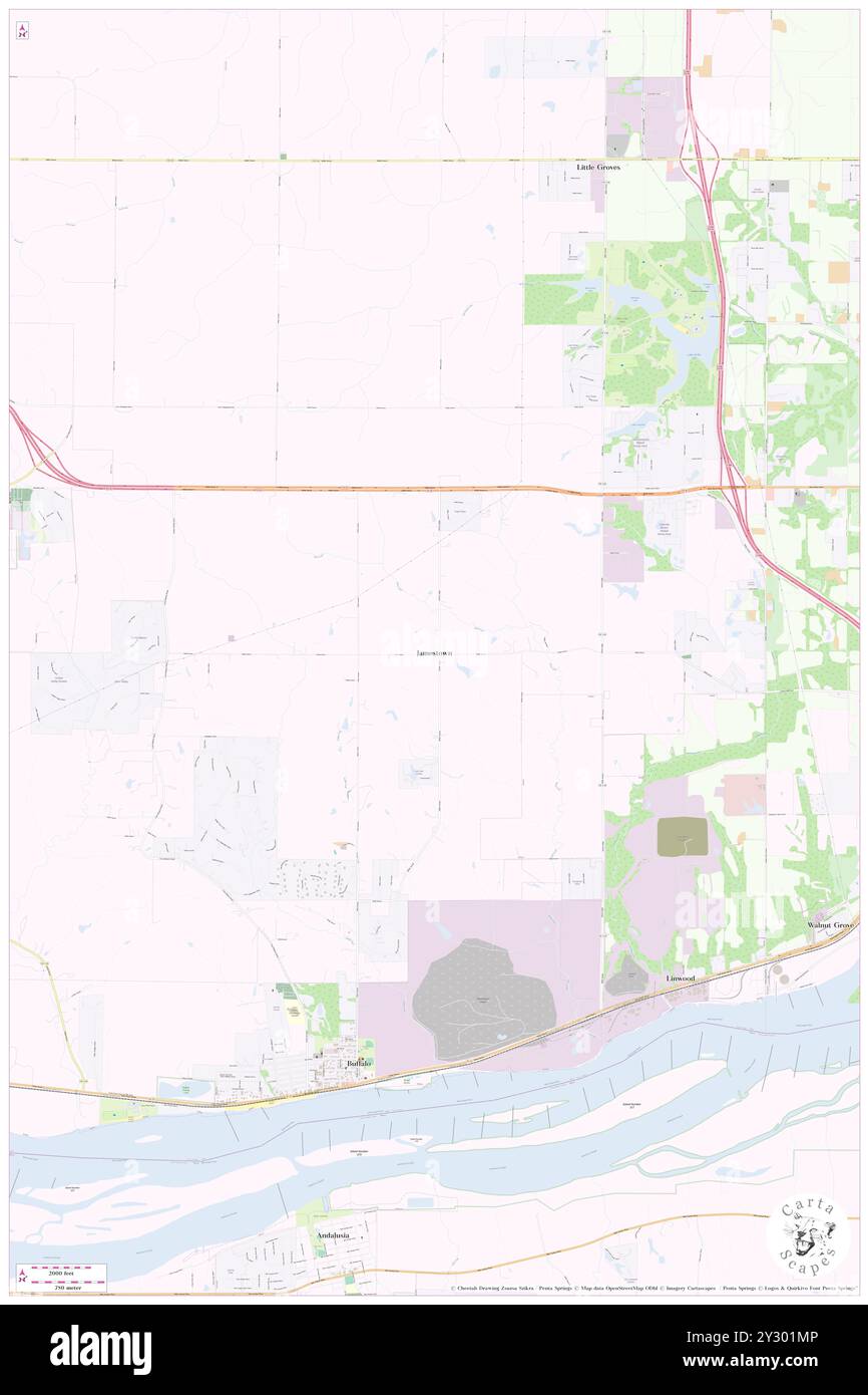 Jamestown, Scott County, Stati Uniti, Stati Uniti, Iowa, N 41 29' 40'', S 90 42' 29'', MAP, Cartascapes Map pubblicata nel 2024. Esplora Cartascapes, una mappa che rivela i diversi paesaggi, culture ed ecosistemi della Terra. Viaggia attraverso il tempo e lo spazio, scoprendo l'interconnessione del passato, del presente e del futuro del nostro pianeta. Foto Stock