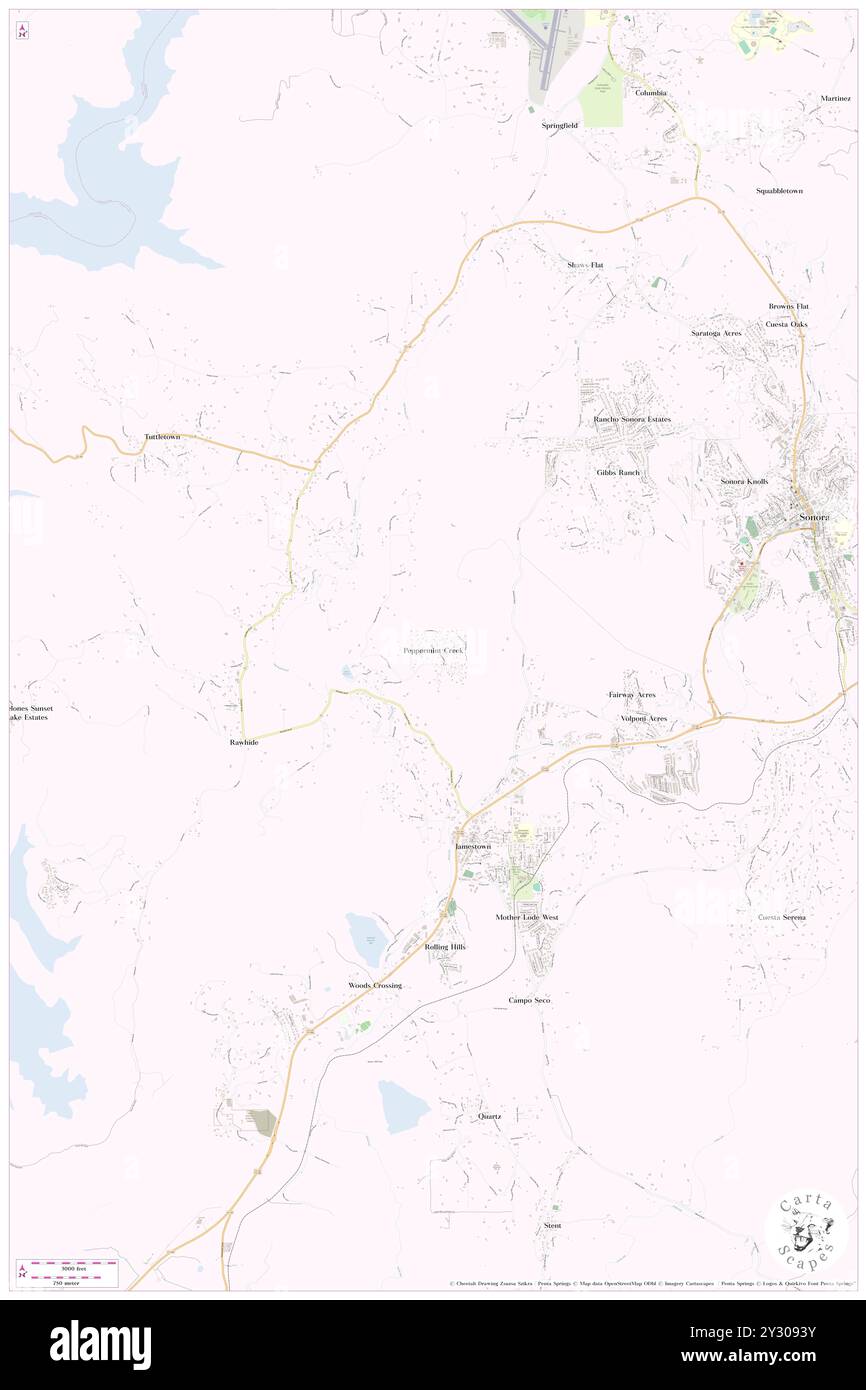 Peppermint Creek, Tuolumne County, Stati Uniti, Stati Uniti, California, N 37 58' 17'', S 120 25' 38'', MAP, Cartascapes Map pubblicata nel 2024. Esplora Cartascapes, una mappa che rivela i diversi paesaggi, culture ed ecosistemi della Terra. Viaggia attraverso il tempo e lo spazio, scoprendo l'interconnessione del passato, del presente e del futuro del nostro pianeta. Foto Stock