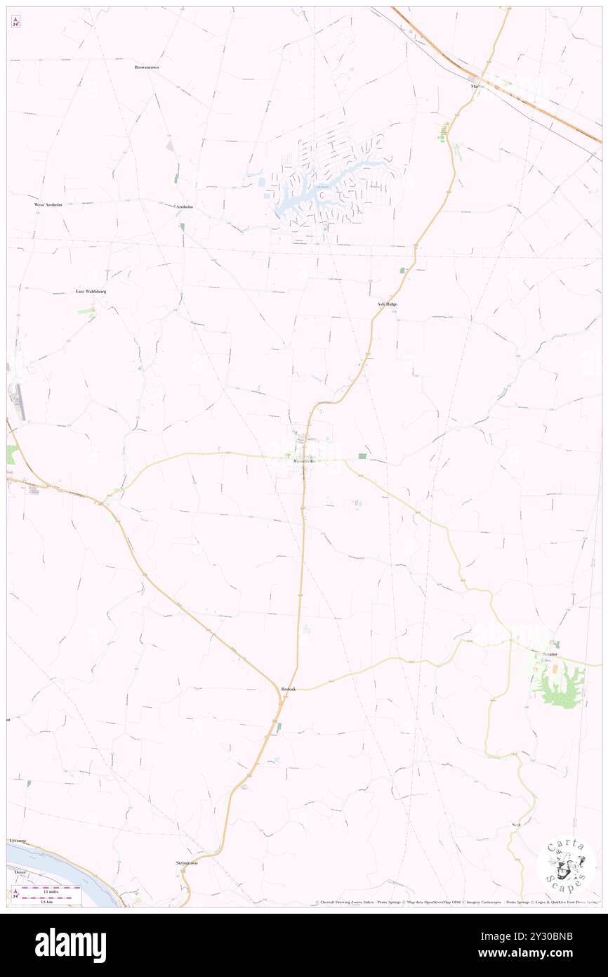 Russellville, Brown County, Stati Uniti, Ohio, N 38 51' 59'', S 83 47' 12'', MAP, Cartascapes Map pubblicata nel 2024. Esplora Cartascapes, una mappa che rivela i diversi paesaggi, culture ed ecosistemi della Terra. Viaggia attraverso il tempo e lo spazio, scoprendo l'interconnessione del passato, del presente e del futuro del nostro pianeta. Foto Stock