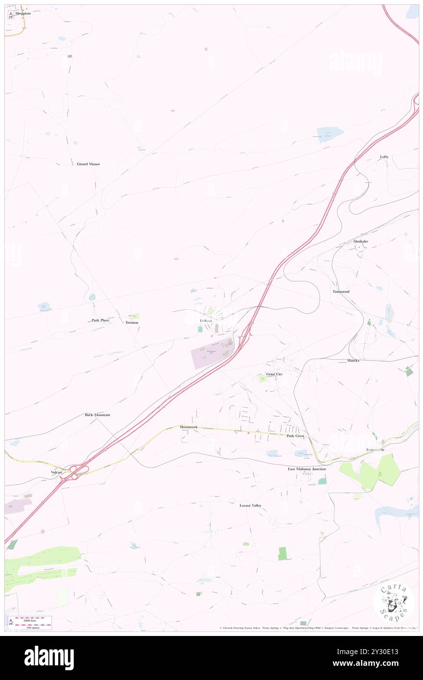 Delano, Schuylkill County, Stati Uniti, Pennsylvania, N 40 50' 20'', S 76 4' 15'', MAP, Cartascapes Map pubblicata nel 2024. Esplora Cartascapes, una mappa che rivela i diversi paesaggi, culture ed ecosistemi della Terra. Viaggia attraverso il tempo e lo spazio, scoprendo l'interconnessione del passato, del presente e del futuro del nostro pianeta. Foto Stock