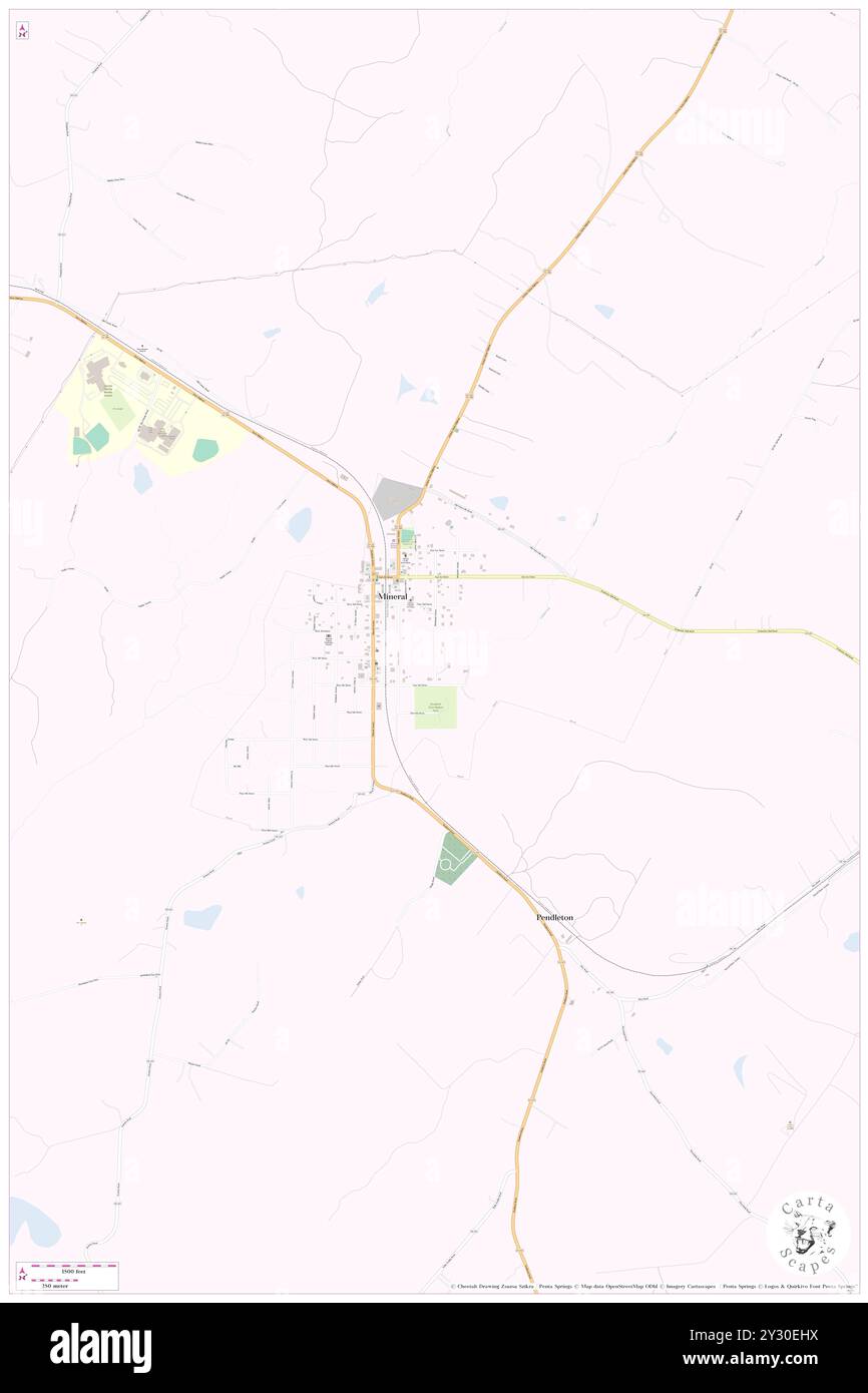 Mineral, Louisa County, Stati Uniti, Stati Uniti, Virginia, N 38 0' 38'', S 77 54' 30'', MAP, Cartascapes Map pubblicata nel 2024. Esplora Cartascapes, una mappa che rivela i diversi paesaggi, culture ed ecosistemi della Terra. Viaggia attraverso il tempo e lo spazio, scoprendo l'interconnessione del passato, del presente e del futuro del nostro pianeta. Foto Stock