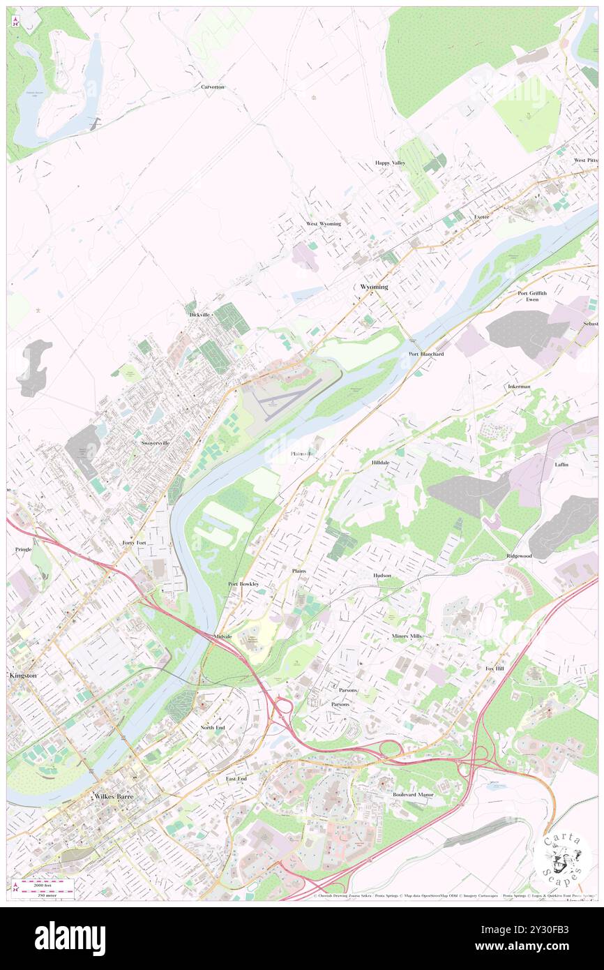 Plainsville, Luzerne County, Stati Uniti, Pennsylvania, N 41 17' 25'', S 75 50' 58'', MAP, Cartascapes Map pubblicata nel 2024. Esplora Cartascapes, una mappa che rivela i diversi paesaggi, culture ed ecosistemi della Terra. Viaggia attraverso il tempo e lo spazio, scoprendo l'interconnessione del passato, del presente e del futuro del nostro pianeta. Foto Stock