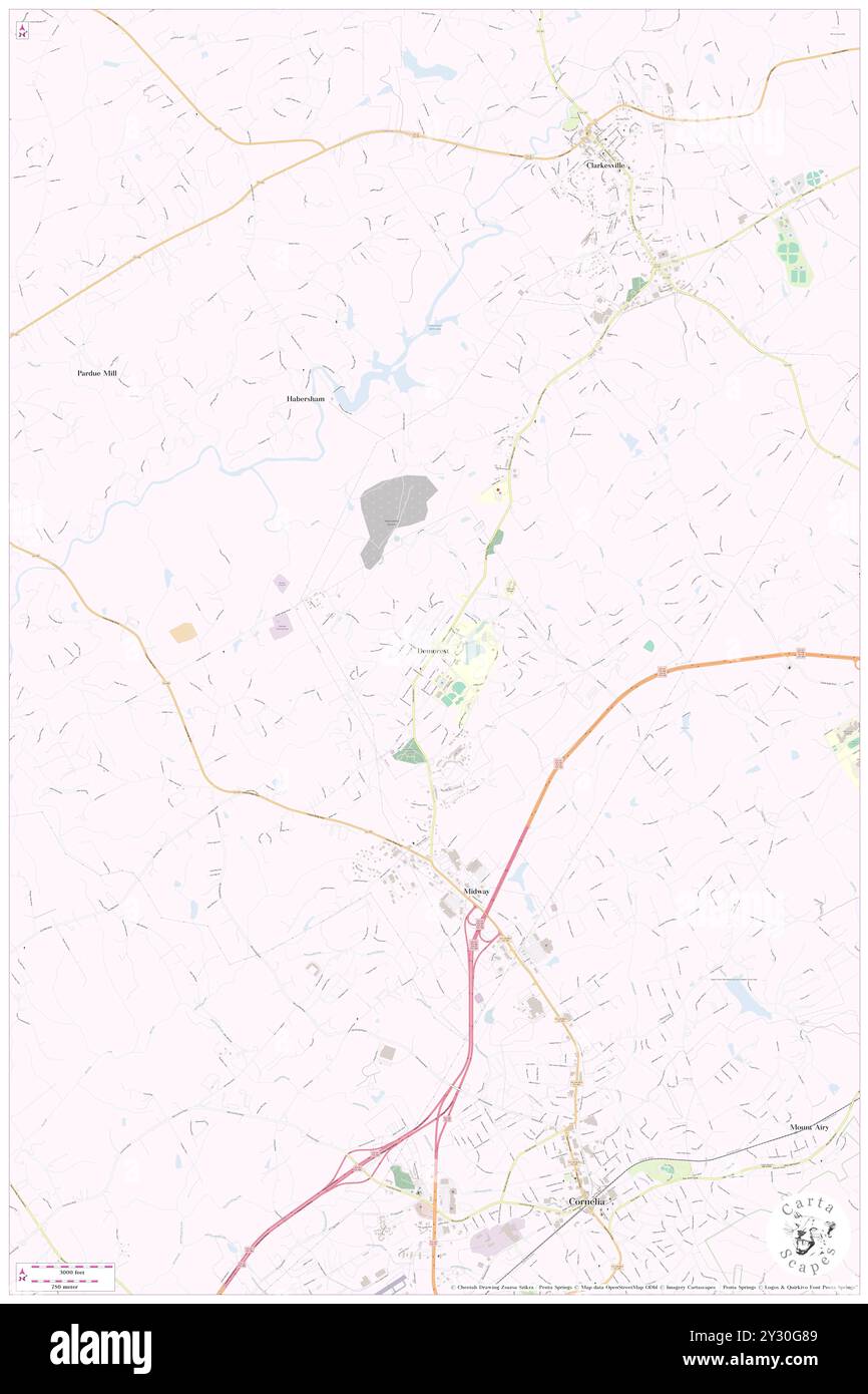 Demorest, Habersham County, Stati Uniti, Georgia, N 34 33' 54'', S 83 32' 42'', MAP, Cartascapes Map pubblicata nel 2024. Esplora Cartascapes, una mappa che rivela i diversi paesaggi, culture ed ecosistemi della Terra. Viaggia attraverso il tempo e lo spazio, scoprendo l'interconnessione del passato, del presente e del futuro del nostro pianeta. Foto Stock