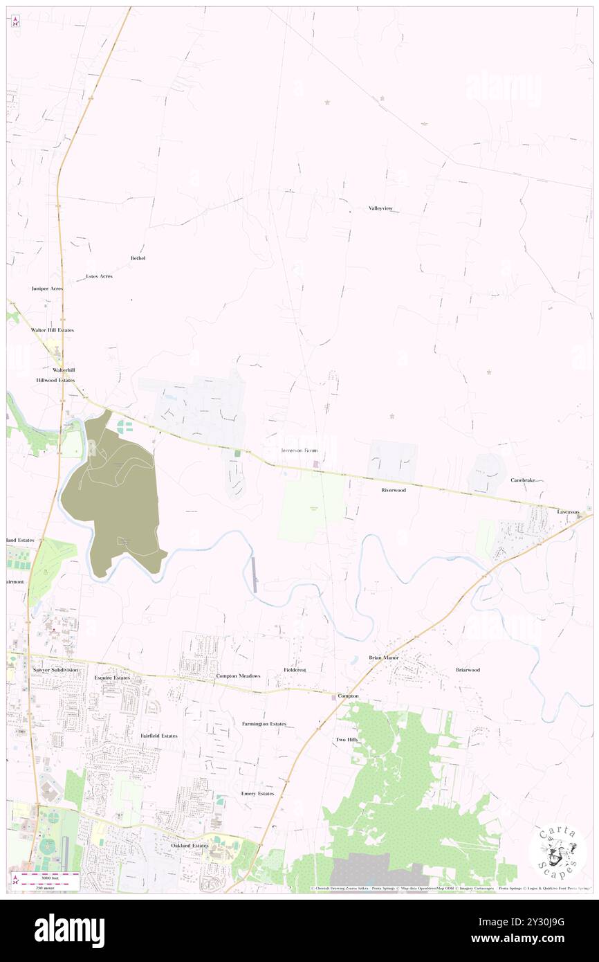 Jerrerson Farms, contea di Rutherford, Stati Uniti, Tennessee, N 35 56' 20'', S 86 20' 13'', MAP, Cartascapes Map pubblicata nel 2024. Esplora Cartascapes, una mappa che rivela i diversi paesaggi, culture ed ecosistemi della Terra. Viaggia attraverso il tempo e lo spazio, scoprendo l'interconnessione del passato, del presente e del futuro del nostro pianeta. Foto Stock