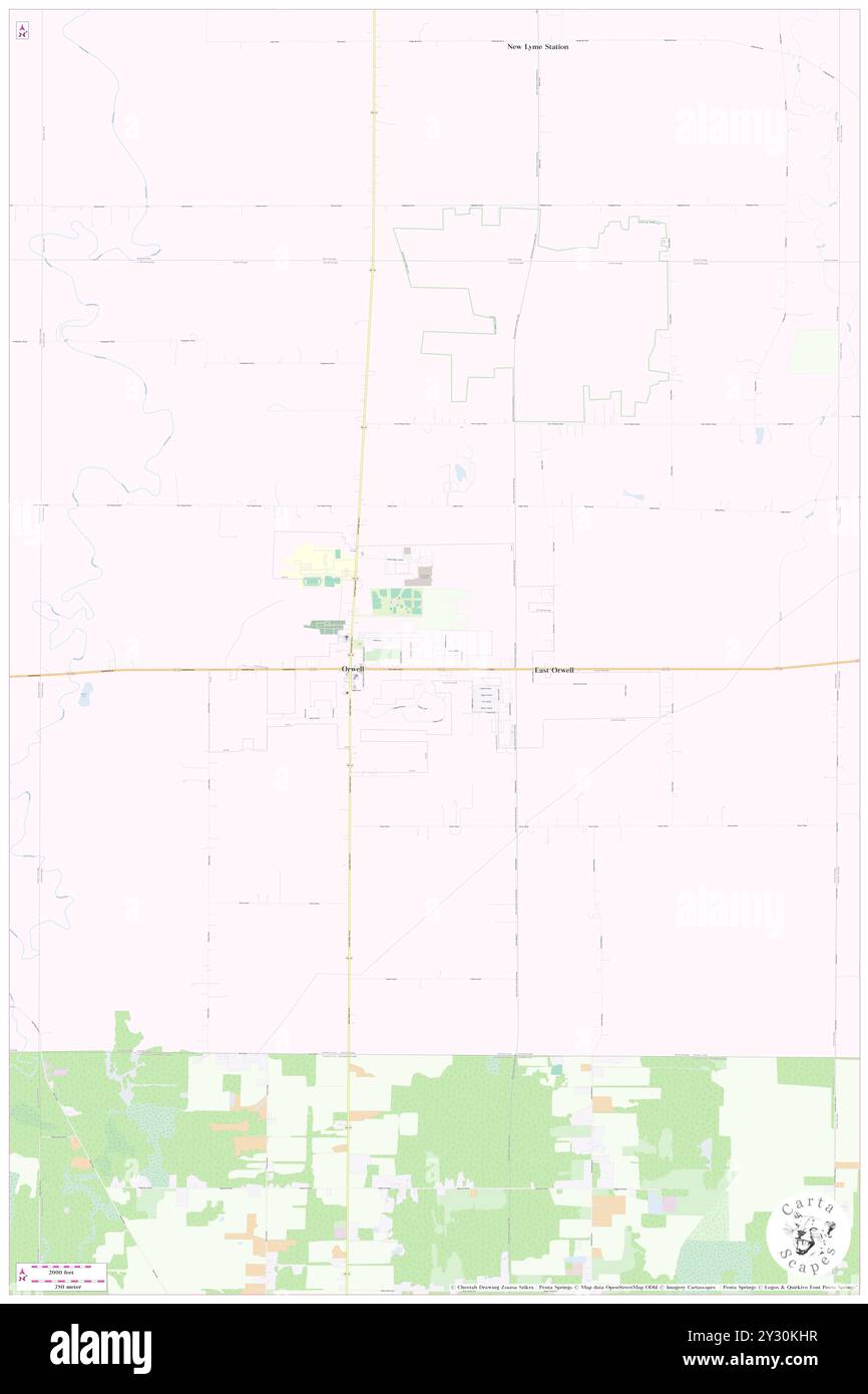 Orwell, Ashtabula County, Stati Uniti, Ohio, N 41 32' 6'', S 80 52' 5'', MAP, Cartascapes Map pubblicata nel 2024. Esplora Cartascapes, una mappa che rivela i diversi paesaggi, culture ed ecosistemi della Terra. Viaggia attraverso il tempo e lo spazio, scoprendo l'interconnessione del passato, del presente e del futuro del nostro pianeta. Foto Stock