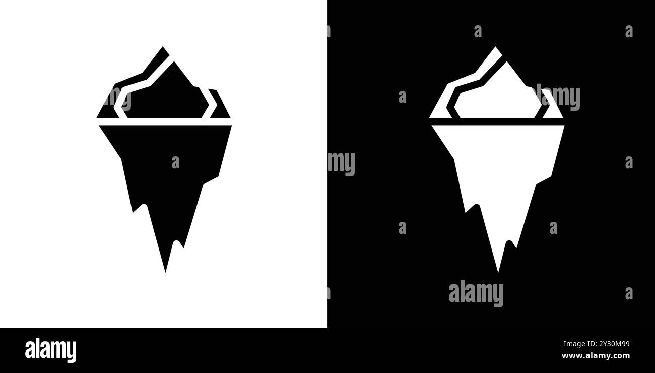 Set di logo iceberg Icon Vector o gruppo pacchetto Illustrazione Vettoriale