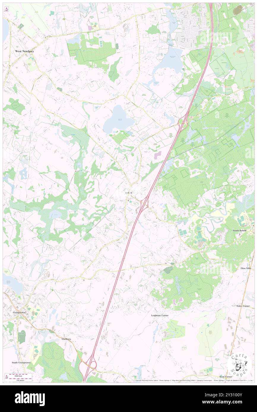 Byfield, Essex County, Stati Uniti, Stati Uniti, Massachusetts, N 42 45' 35'', S 70 56' 53'', MAP, Cartascapes Map pubblicata nel 2024. Esplora Cartascapes, una mappa che rivela i diversi paesaggi, culture ed ecosistemi della Terra. Viaggia attraverso il tempo e lo spazio, scoprendo l'interconnessione del passato, del presente e del futuro del nostro pianeta. Foto Stock