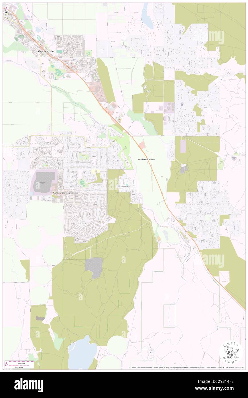 Dresslerville, Douglas County, Stati Uniti, Stati Uniti, Nevada, N 38 53' 52'', S 119 43' 0'', MAP, Cartascapes Map pubblicata nel 2024. Esplora Cartascapes, una mappa che rivela i diversi paesaggi, culture ed ecosistemi della Terra. Viaggia attraverso il tempo e lo spazio, scoprendo l'interconnessione del passato, del presente e del futuro del nostro pianeta. Foto Stock