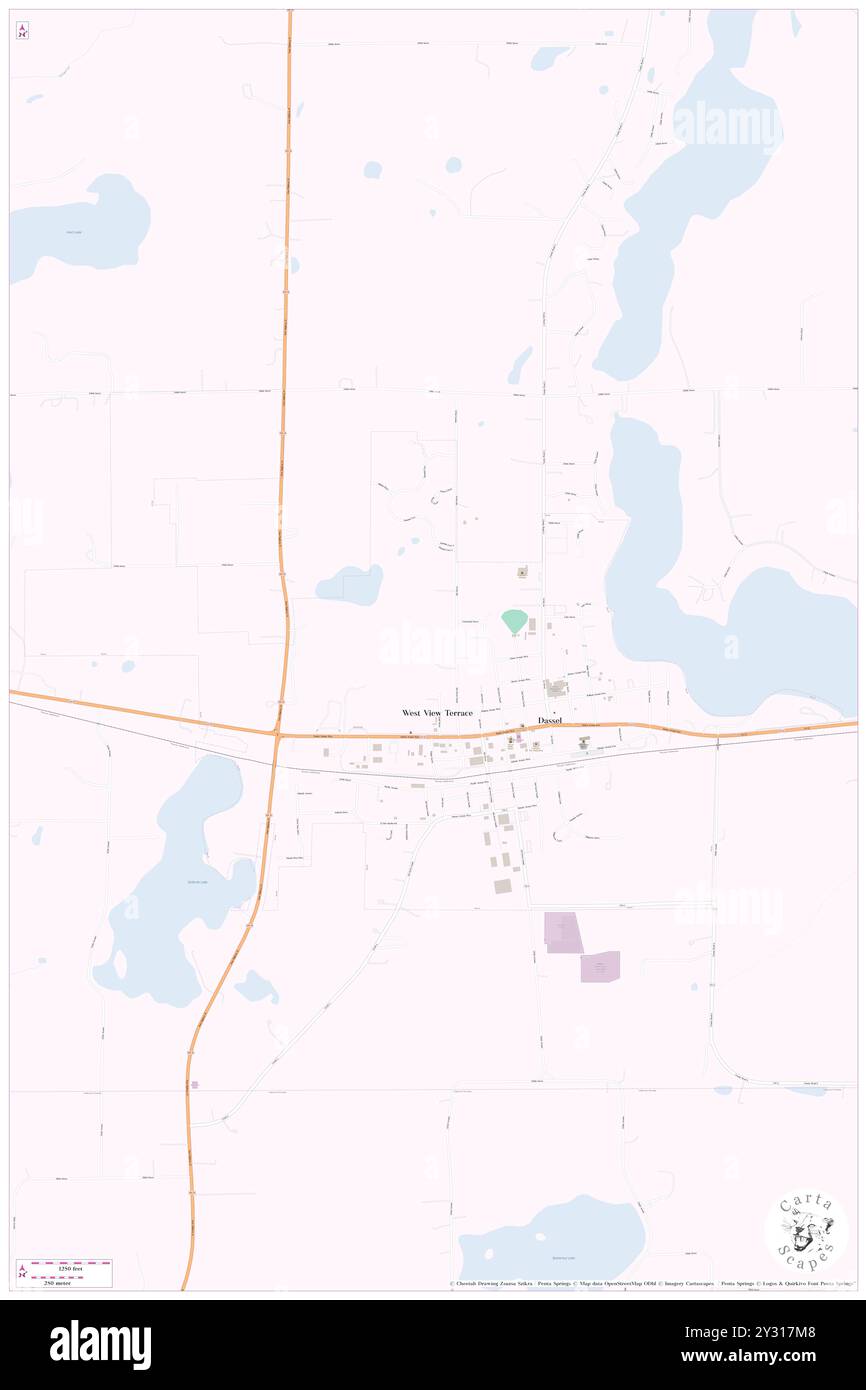 Dassel, Meeker County, Stati Uniti, Minnesota, N 45 4' 53'', S 94 18' 24''', mappa, Cartascapes Map pubblicata nel 2024. Esplora Cartascapes, una mappa che rivela i diversi paesaggi, culture ed ecosistemi della Terra. Viaggia attraverso il tempo e lo spazio, scoprendo l'interconnessione del passato, del presente e del futuro del nostro pianeta. Foto Stock