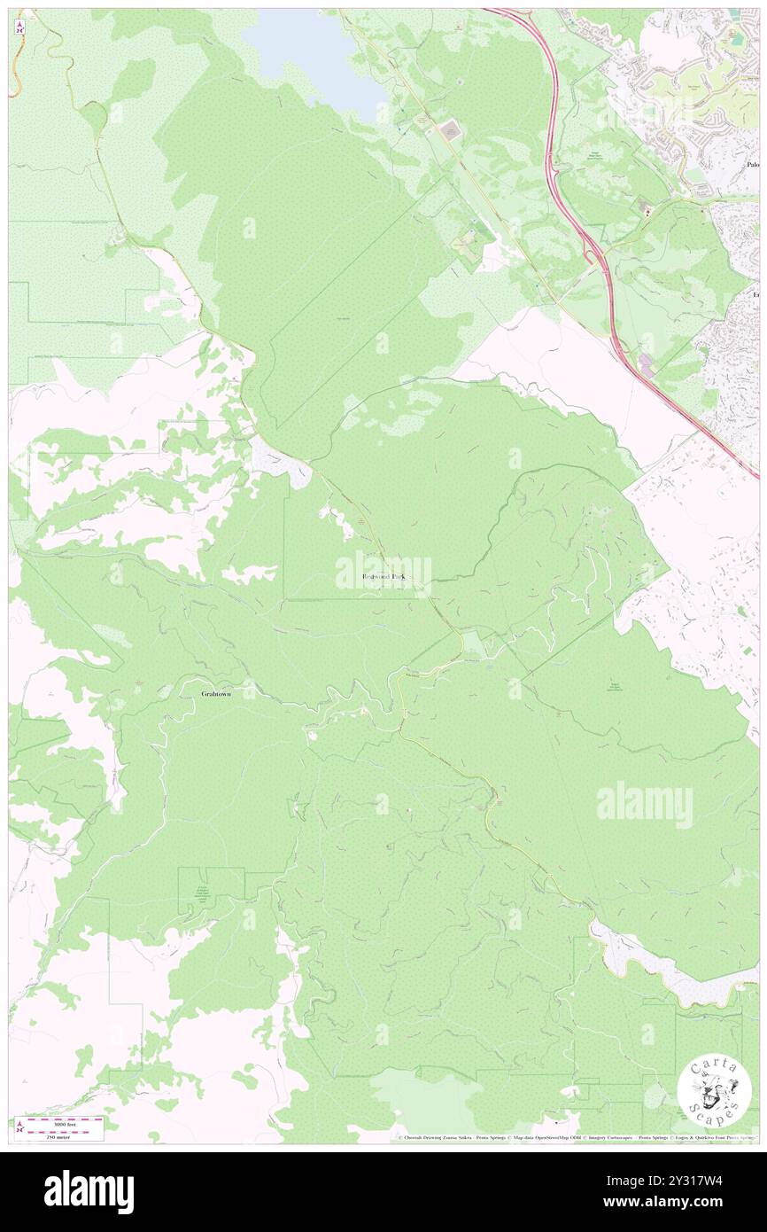 Redwood Park, San Mateo County, Stati Uniti, Stati Uniti, California, N 37 26' 4'', S 122 19' 16'', MAP, Cartascapes Map pubblicata nel 2024. Esplora Cartascapes, una mappa che rivela i diversi paesaggi, culture ed ecosistemi della Terra. Viaggia attraverso il tempo e lo spazio, scoprendo l'interconnessione del passato, del presente e del futuro del nostro pianeta. Foto Stock