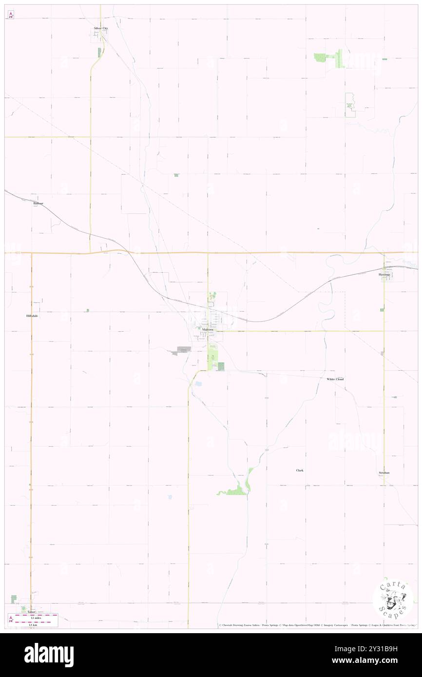 Malvern, Mills County, Stati Uniti, Stati Uniti, Iowa, N 41 0' 10'', S 95 35' 7'', MAP, Cartascapes Map pubblicata nel 2024. Esplora Cartascapes, una mappa che rivela i diversi paesaggi, culture ed ecosistemi della Terra. Viaggia attraverso il tempo e lo spazio, scoprendo l'interconnessione del passato, del presente e del futuro del nostro pianeta. Foto Stock