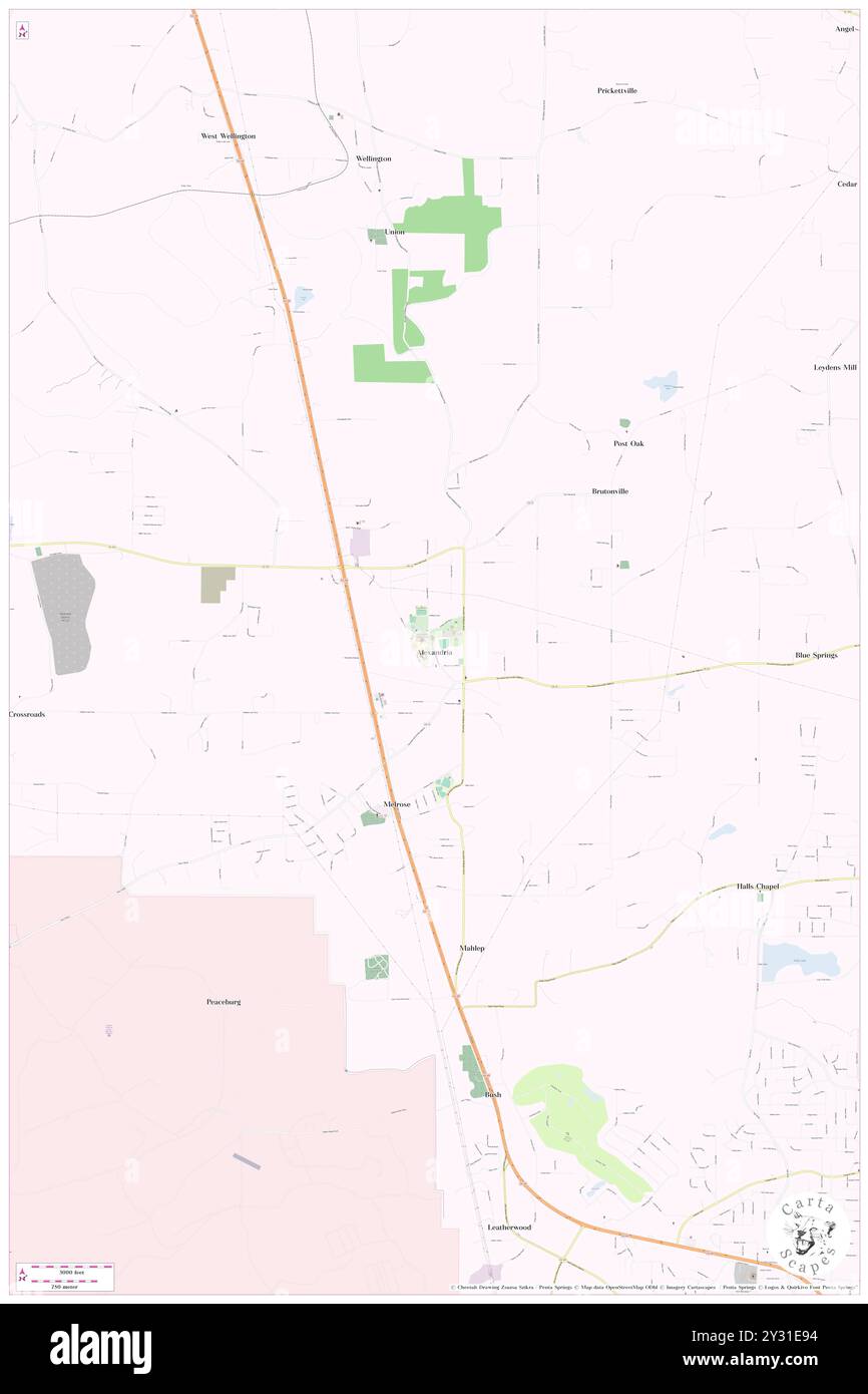 Alexandria, Calhoun County, Stati Uniti, Alabama, N 33 46' 26'', S 85 53' 7'', MAP, Cartascapes Map pubblicata nel 2024. Esplora Cartascapes, una mappa che rivela i diversi paesaggi, culture ed ecosistemi della Terra. Viaggia attraverso il tempo e lo spazio, scoprendo l'interconnessione del passato, del presente e del futuro del nostro pianeta. Foto Stock