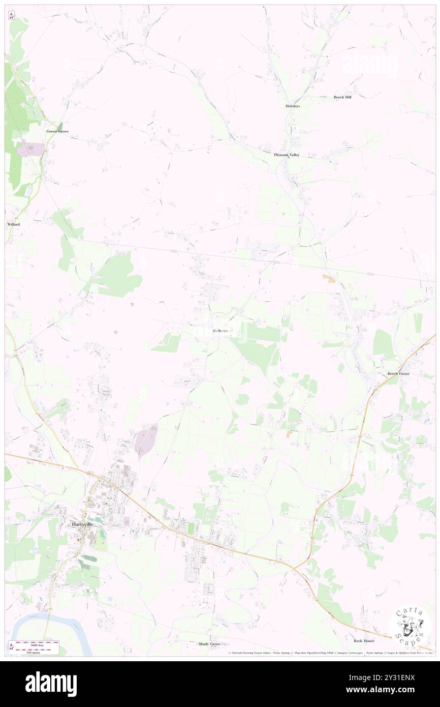 Halltown, contea di Trousdale, Stati Uniti, Tennessee, N 36 25' 38'', S 86 8' 5'', MAP, Cartascapes Map pubblicata nel 2024. Esplora Cartascapes, una mappa che rivela i diversi paesaggi, culture ed ecosistemi della Terra. Viaggia attraverso il tempo e lo spazio, scoprendo l'interconnessione del passato, del presente e del futuro del nostro pianeta. Foto Stock