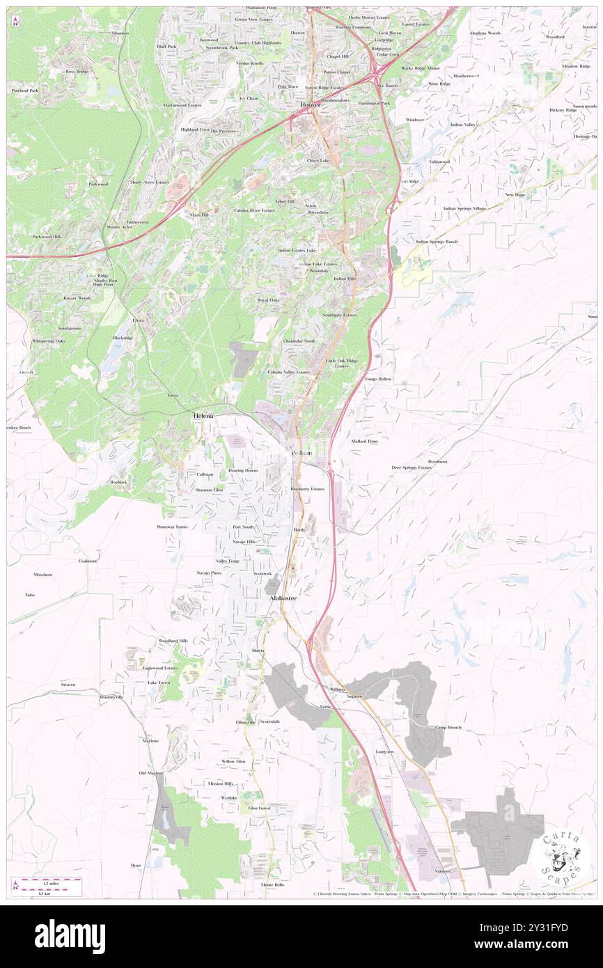 Pelham, Shelby County, Stati Uniti, Alabama, N 33 17' 8'', S 86 48' 35'', MAP, Cartascapes Map pubblicata nel 2024. Esplora Cartascapes, una mappa che rivela i diversi paesaggi, culture ed ecosistemi della Terra. Viaggia attraverso il tempo e lo spazio, scoprendo l'interconnessione del passato, del presente e del futuro del nostro pianeta. Foto Stock