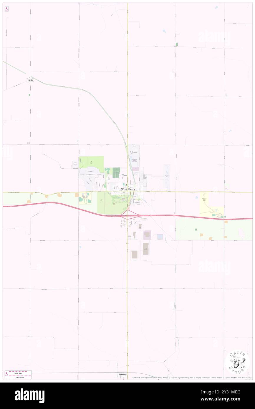 West Branch, Cedar County, Stati Uniti, Stati Uniti, Iowa, N 41 40' 17'', S 91 20' 47'', MAP, Cartascapes Map pubblicata nel 2024. Esplora Cartascapes, una mappa che rivela i diversi paesaggi, culture ed ecosistemi della Terra. Viaggia attraverso il tempo e lo spazio, scoprendo l'interconnessione del passato, del presente e del futuro del nostro pianeta. Foto Stock