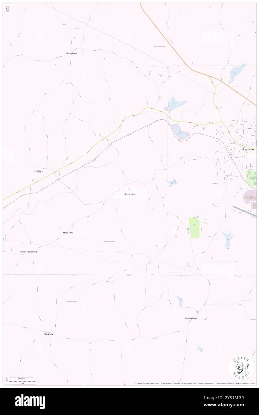 Mount Zion, Randolph County, Stati Uniti, Alabama, N 33 8' 8'', S 85 25' 6'', MAP, Cartascapes Map pubblicata nel 2024. Esplora Cartascapes, una mappa che rivela i diversi paesaggi, culture ed ecosistemi della Terra. Viaggia attraverso il tempo e lo spazio, scoprendo l'interconnessione del passato, del presente e del futuro del nostro pianeta. Foto Stock