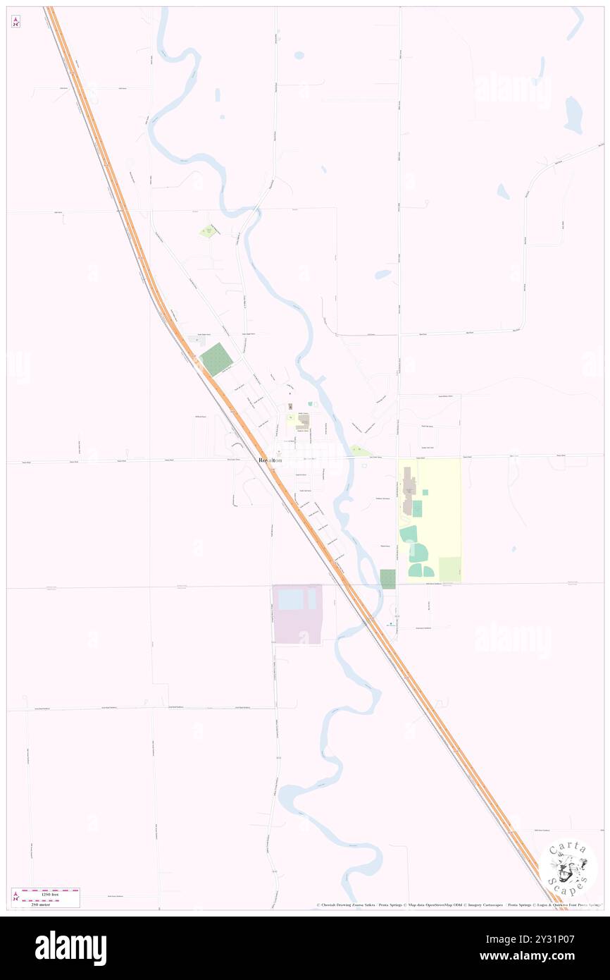 Royalton, contea di Morrison, Stati Uniti, Stati Uniti, Minnesota, N 45 49' 47'', S 94 17' 36'', MAP, Cartascapes Map pubblicata nel 2024. Esplora Cartascapes, una mappa che rivela i diversi paesaggi, culture ed ecosistemi della Terra. Viaggia attraverso il tempo e lo spazio, scoprendo l'interconnessione del passato, del presente e del futuro del nostro pianeta. Foto Stock