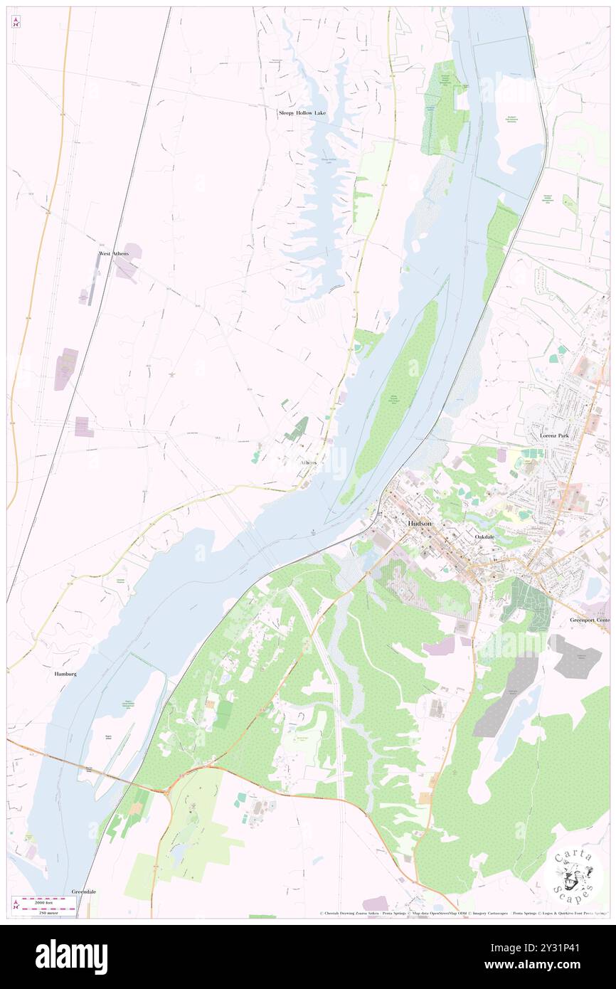 Athens, Greene County, Stati Uniti, Stati Uniti, New York, N 42 15' 37'', S 73 48' 34'', MAP, Cartascapes Map pubblicata nel 2024. Esplora Cartascapes, una mappa che rivela i diversi paesaggi, culture ed ecosistemi della Terra. Viaggia attraverso il tempo e lo spazio, scoprendo l'interconnessione del passato, del presente e del futuro del nostro pianeta. Foto Stock