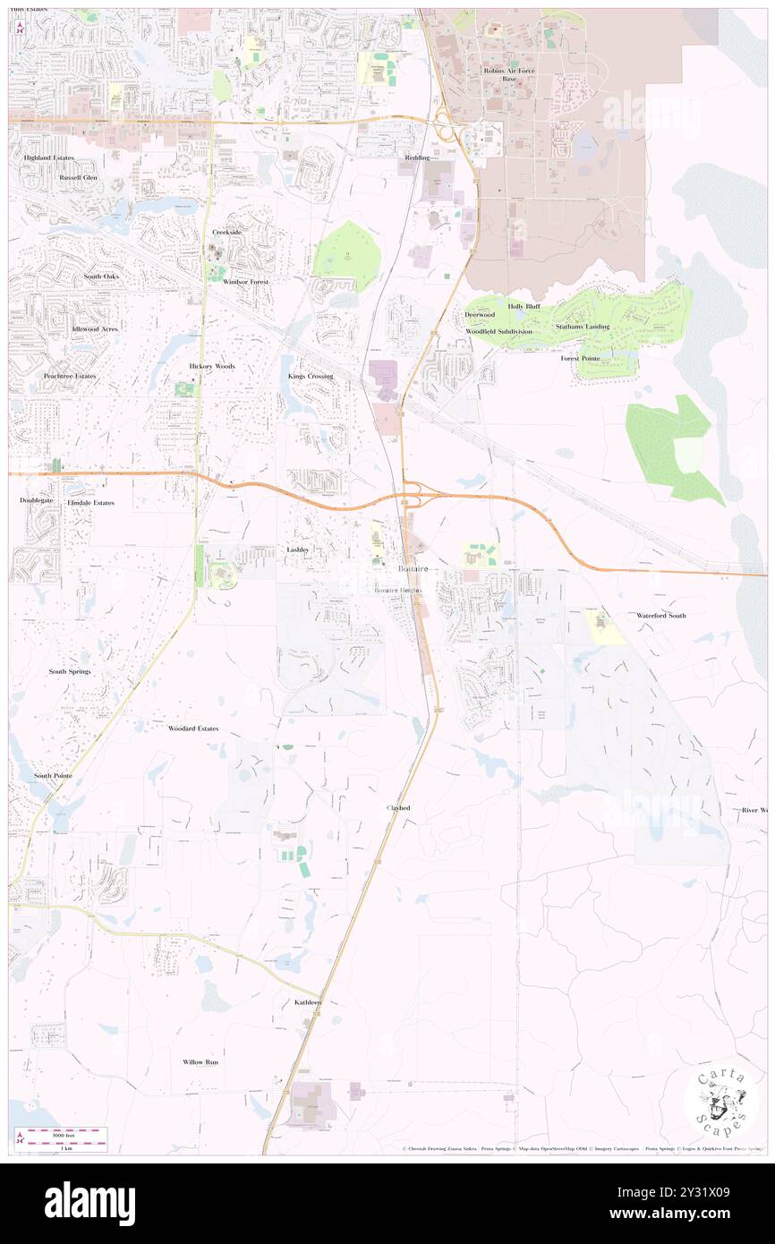 Bonaire Heights, contea di Houston, Stati Uniti, Stati Uniti, Georgia, N 32 32' 32'', S 83 35' 57'', MAP, Cartascapes Map pubblicata nel 2024. Esplora Cartascapes, una mappa che rivela i diversi paesaggi, culture ed ecosistemi della Terra. Viaggia attraverso il tempo e lo spazio, scoprendo l'interconnessione del passato, del presente e del futuro del nostro pianeta. Foto Stock